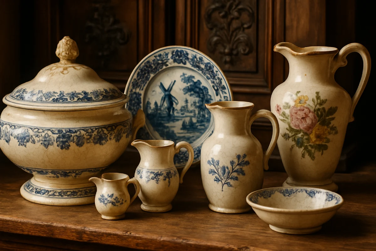 Antike Möbel in Linz – Vitrine, Schreibtisch und Stuhl